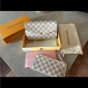Checkered Beige and Pink Women's Bag